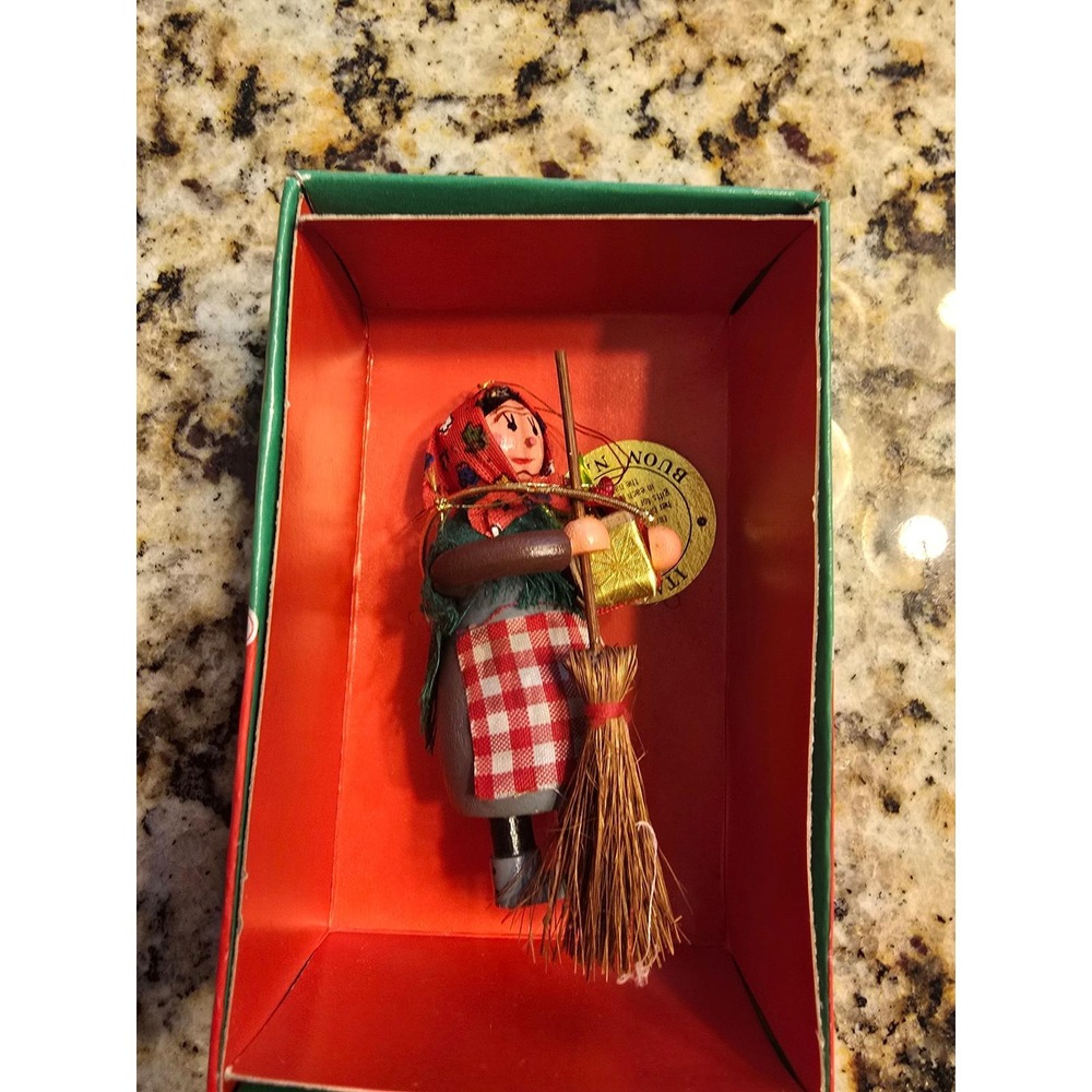 Vintage Sears Christmas Around the World La Befana Italian Witch Ornament Box - Picture 2 of 4